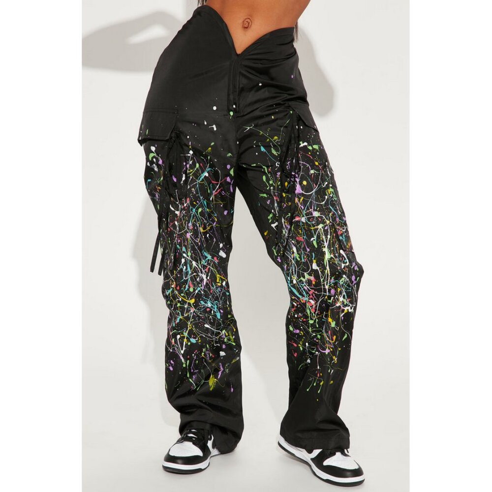 Encore Wide Leg Cargo Parachute Pant by Fashion Nova  Streatwear